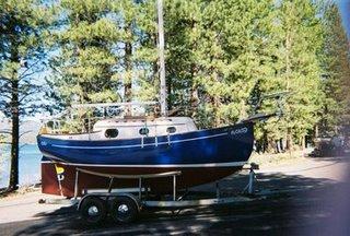 Sally Ann @ a Lake Tahoe launch after an extensive restoration inside & outside.
