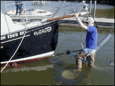 Close up of winch strap attached to boat - Mike Nelson