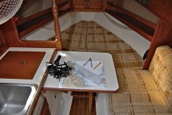 s/v JoHee interior with table