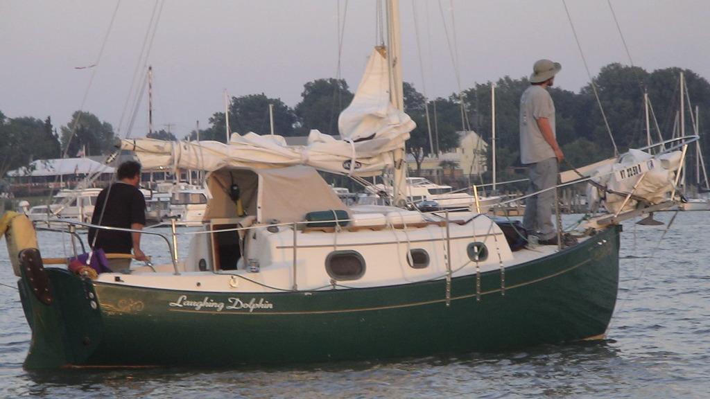 Ready to drop her anchor at Fairlee Creek on Chesapeake Bay - Photo by Jim Samuels, owner of #413 Celtic Turtle. 