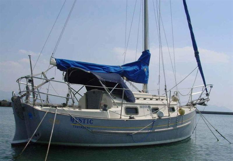 Anchored on Hakata Bay, Western Japan.