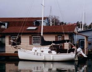 Alongside a floating home.