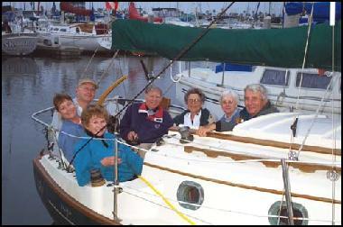 Party Time on the Flicka “ENYA.” Photo taken after a short cruise from Channel Islands Harbor to Ventura Harbor, CA. 