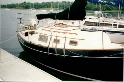 Starboard view of s/y Baby Grand 