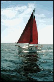 A fine day aboard s/y CATHERINE, moving about at 5+ knots.